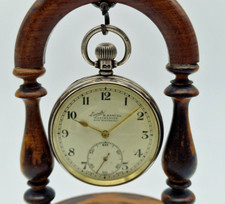 ANTIQUE EVERITE H. SAMUEL SOLID SILVER POCKET WATCH 49 MM. / U072