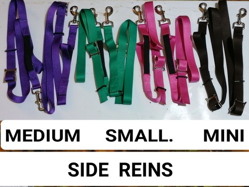Pair side reins elasticated - pair, reins,