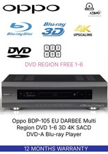 OPPO BDP-105EU Darbee Edition Blu-ray 3D 4K SACD DVD-A M Region DVD 1-6 Player