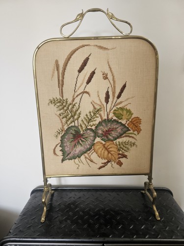 Vintage brass needlepoint - vintage,