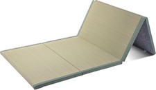 Japanese Tatami Foldable Mattress 3-Fold Firm Futon Mat Meditation Yoga Bed