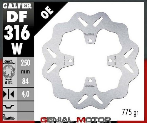 Galfer rear brake disc - rear, wave