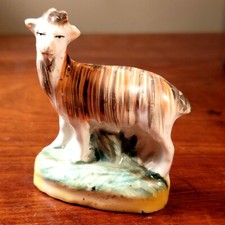 Rare Staffordshire Figure of Goat 19th Century 3.5" Tall
