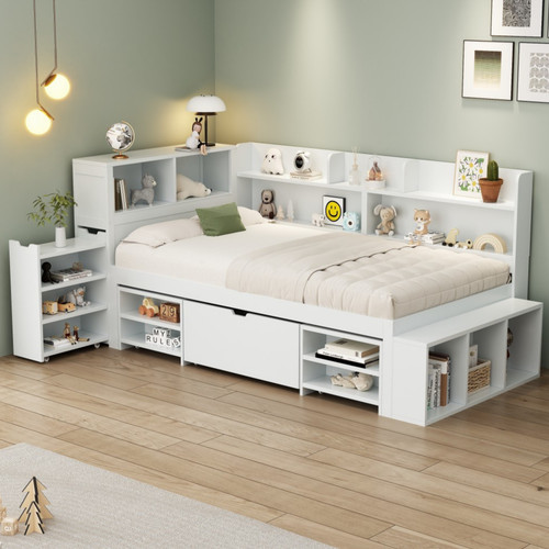 3ft single wooden storage bed - wooden,