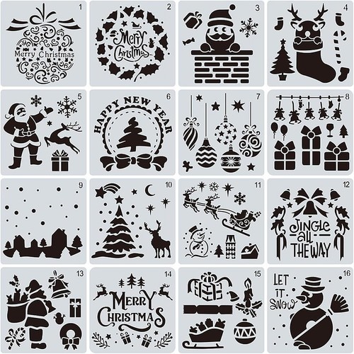 Pcs christmas stencils - pcs,