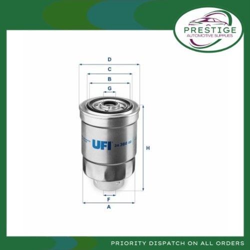 Ufi fuel filter 366 00 - ufi, 24.366.00