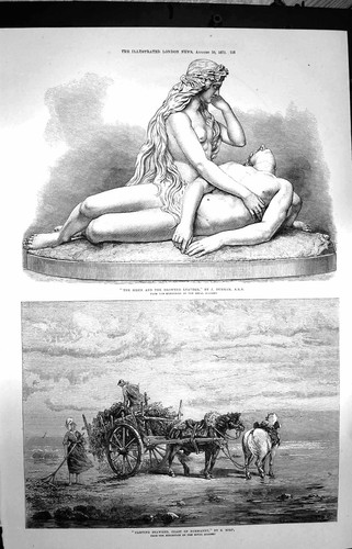Original old antique print - original,