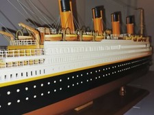 titanic model ship hand carved