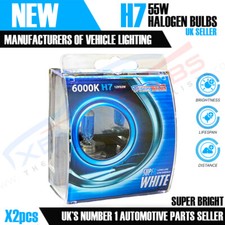 2 BMW Xenon White H7 55w Halogen Dipped Headlight Bulbs 6000k (PAIR) HID E90