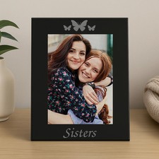 Personalised Black Glass Photo