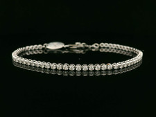 18ct White Gold & 1.14ct Diamond Tennis Bracelet - 16cm Long