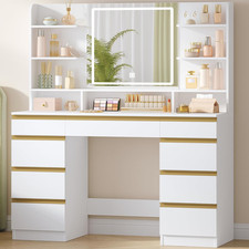 White Dressing Table with LED