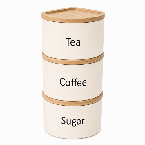 Stackable canister set 3 - set, of