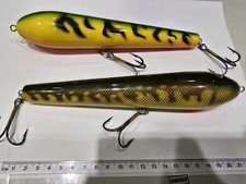 Two Large Pike Trolling Lures In Fantastic Condition Huge Big Weighted Boat Fish
