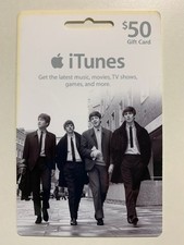 USA iTunes Gift Card BEATLES The Beatles 2010 Plastic 13.5x8.5cm Used KKK