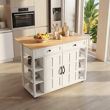 Kitchen Island with Drop Leaf