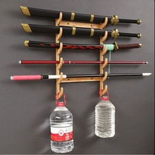 Wall Mount Wooden Fishing Rod Holder Horizontal Rack for Tackle Storage