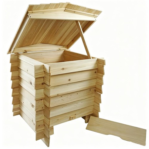 300l wooden slatted - wooden, garden