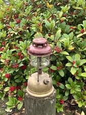 VINTAGE EARLY TILLEY X246 'PORK PIE' LAMP LANTERN- ENAMEL TOP, PYREX 171 GLASS