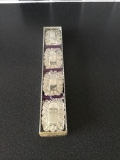 4x DECANTER LABEL PORT WHISKY GIN Bottle Tag Stylish Design Silver Plated? Boxed