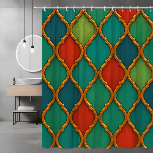 Colorful moroccan style shower - colorful,