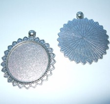 LARGE ROUND ANTIQUE SILVER