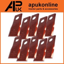 10x Blade Twisted LH 107 x 45 x4mm for Kuhn FC280 FC300 GMD400 GMD500 Disc Mower