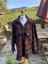 Swanndri Mens Ranger Quarter Zip Bushshirt orange/black check Medium 