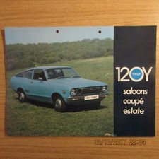 DATSUN 120Y SUNNY Saloons Coupe Estate UK Market Original Car Brochure 1975