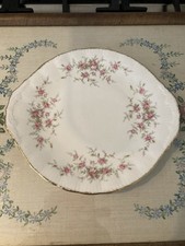 Vintage Paragon Fine Bone China Victoriana Rose Eared Cake Plate. 26.5cm.