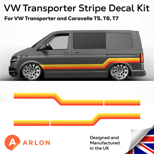 Retro sunset vinyl stripes - vinyl, for