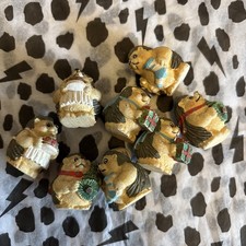 Cute set of festive Christmas hedgehogs 