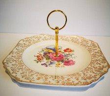 Vintage Hughes Longport Cup Cake Tray With Handle