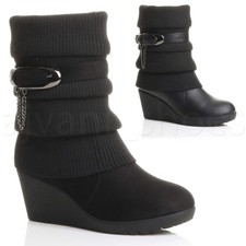 WOMENS LADIES MID HIGH HEEL