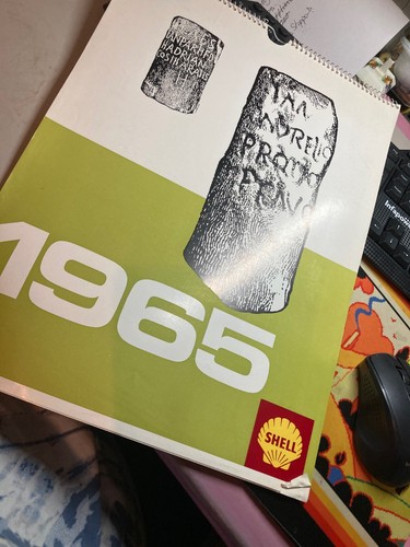Vintage 1965 calendar shell - vintage,