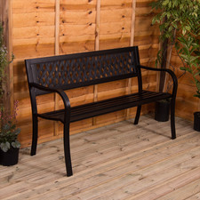 Steel Garden Bench 3 Seater