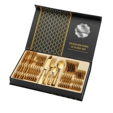 24 Pcs Gold Cutlery Set