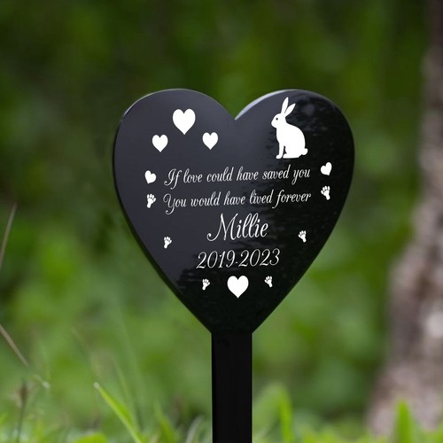 Personalised rabbit memorial - personalised,
