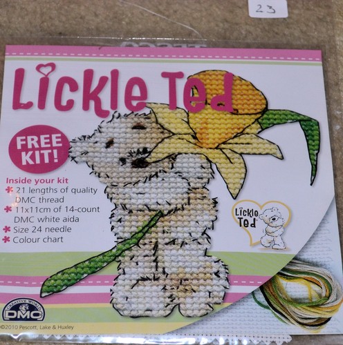 Cross stitch kit lickle ted - kit.,