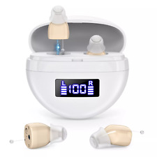 A Pair Of Digital Hearing Aid Severe Loss Rechargeable Invisible ITE Ear Aids