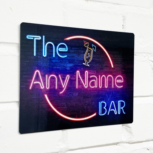 Personalised neon effect bar - personalised,