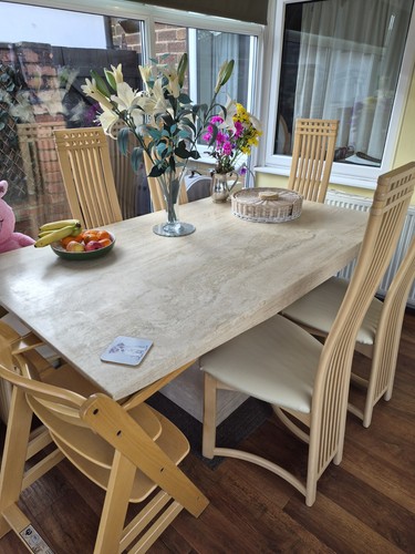 Marble dining table 100cm - table,