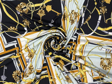 Gold Chain & Key Print Slinky