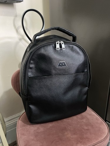 Armani exchange black leather - exchange,