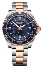 Victorinox Swiss Army Maverick Large Two-Tone Steel Blue Dial Mens Watch 241950