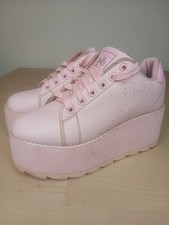 Dolls Kill YRU Lala Pink Platform Shoes Size UK 5 Goth Emo Punk Alt Y2K
