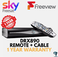 Sky + HD Box 500GB (W/ Remote Control & Cables) DRX890 Slimline Plus Freeview