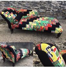Antique Chaise Longue - Re-upholstered