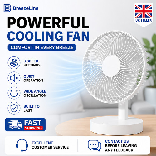 White oscillating table - white,