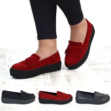 NEW WOMENS SLIP ON PLATFORM